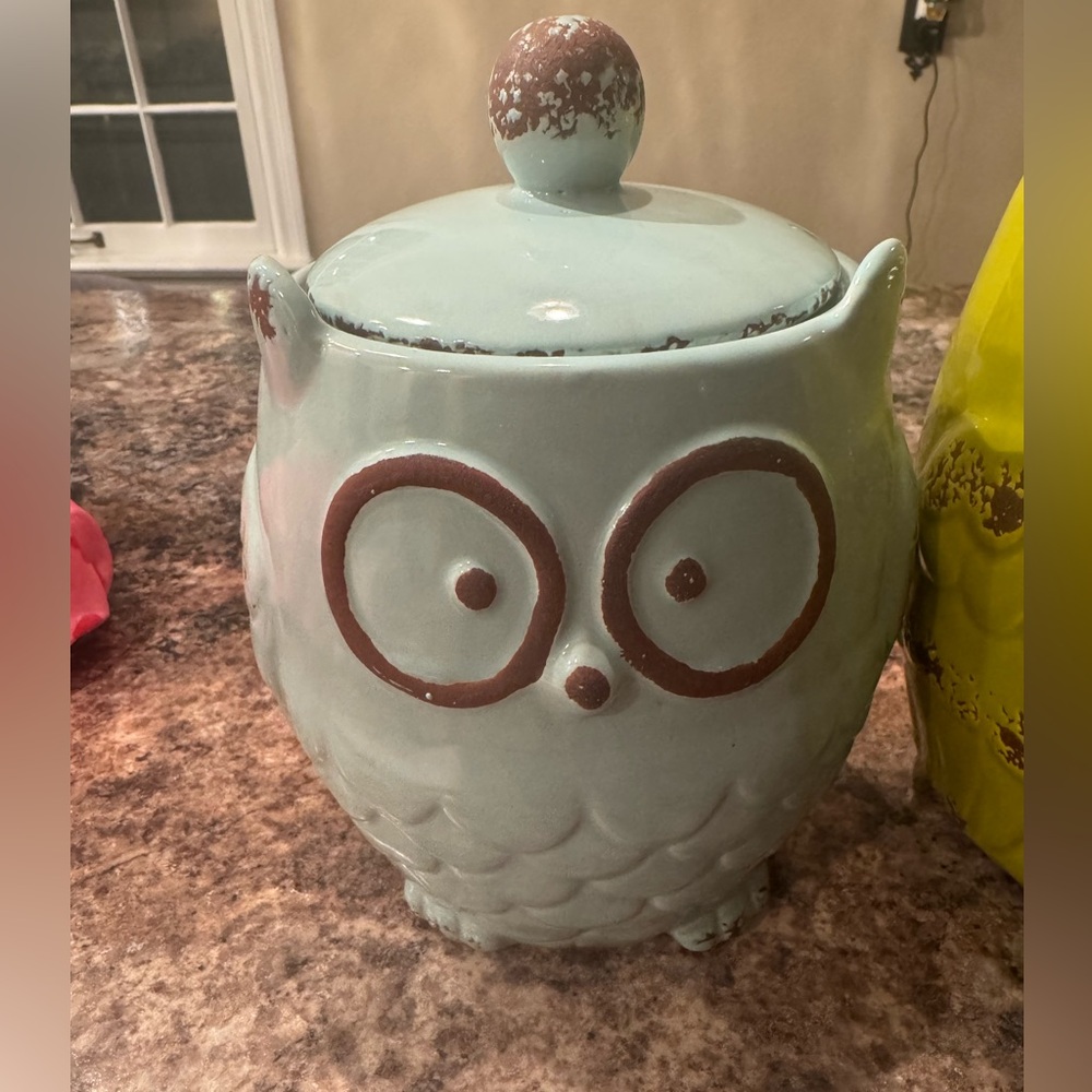 Colorful Owl Ceramic Jars Set - Picture 3 of 11